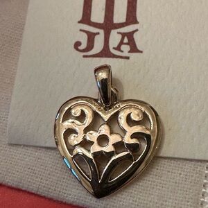 James Avery Rare & Retired 14k   Floral Heart Charm. Thick Design at 4.67 Grams!